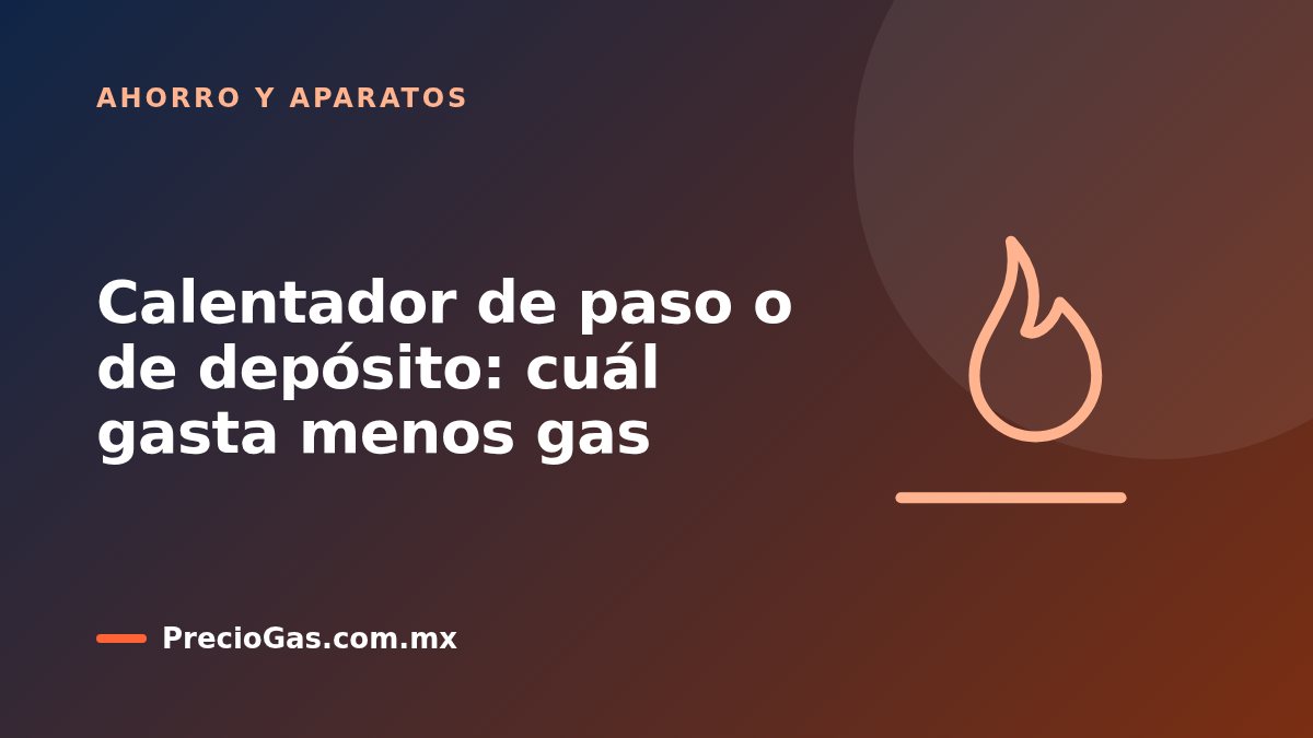 Calentador de paso o de depósito: cuál gasta menos gas