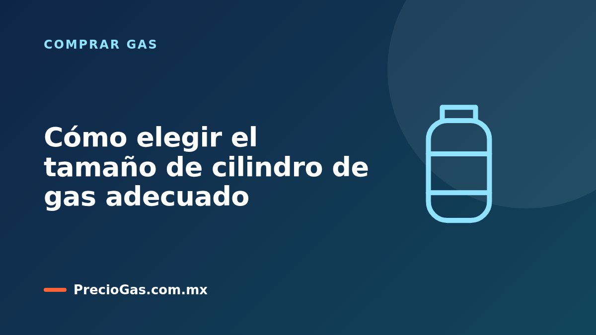 Cómo elegir el tamaño de cilindro de gas adecuado